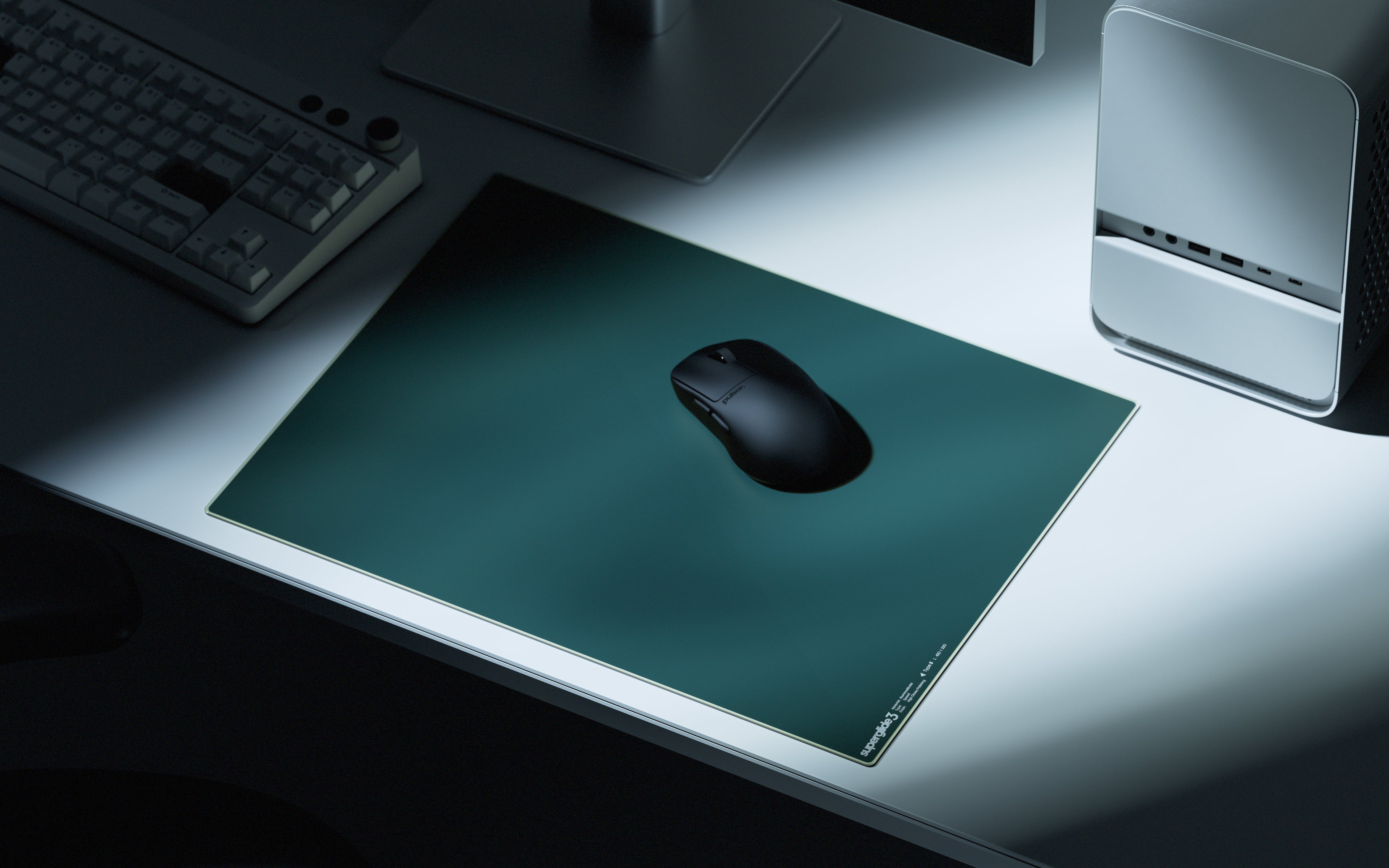 Tapis de souris en verre Superglide3 - Grand - Vert