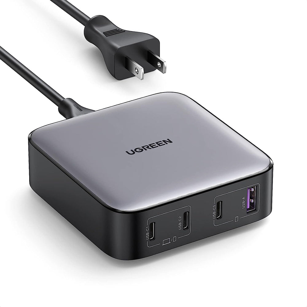 Chargeur rapide de bureau GaN 100 W - 1 x USB A, 3 x USB-C