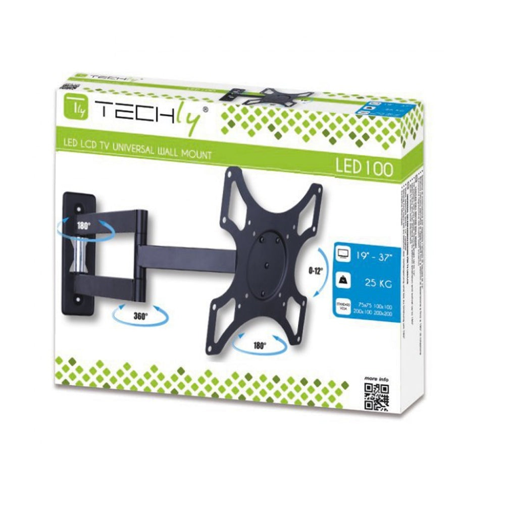 2-Arm Tilt/Swivel TV Wall Mount- 19-37in