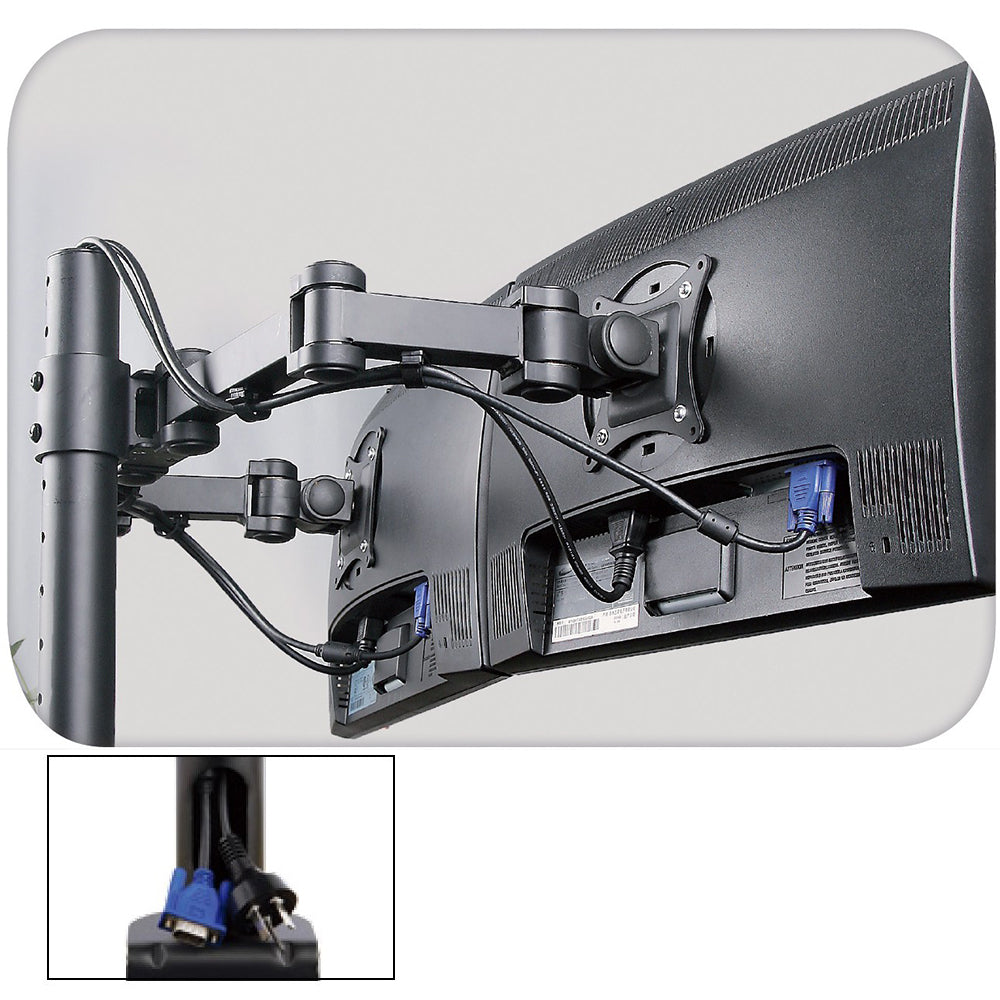 Support de bureau pour 2 écrans de 13 à 27 pouces