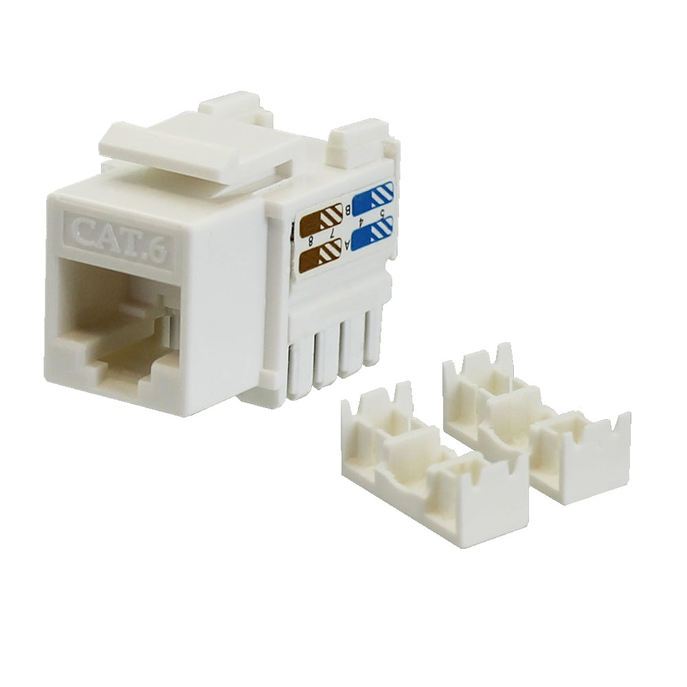 Prise Keystone Cat6 RJ45 - Blanc