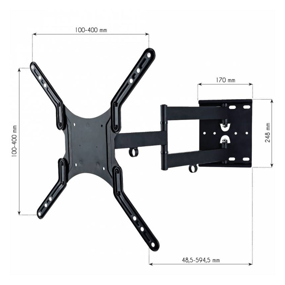 Support mural inclinable – Téléviseurs de 23 à 55 pouces