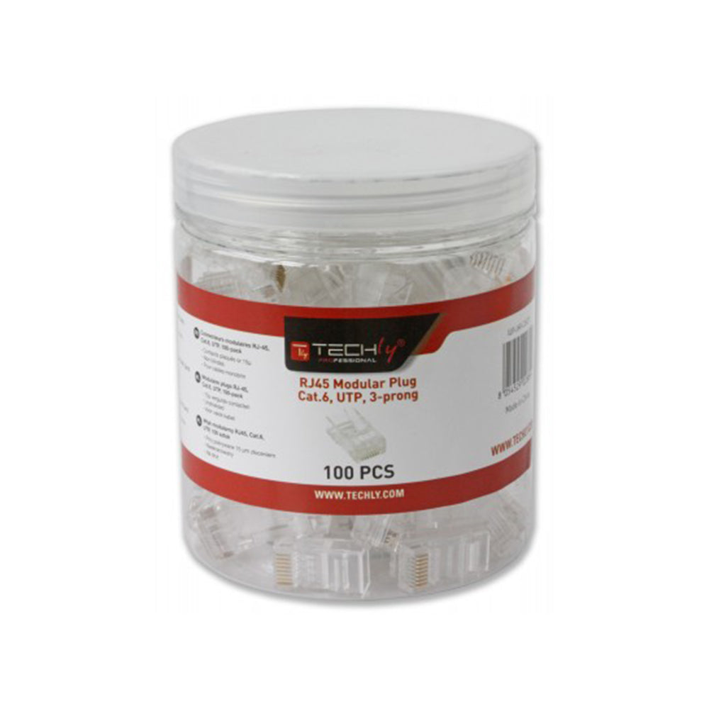 Fiches modulaires Cat6 RJ45 - 100 pk