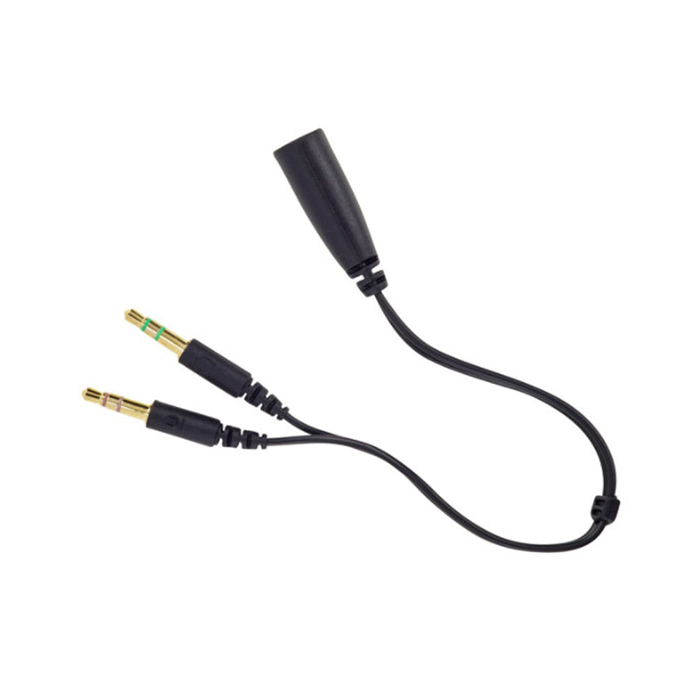 Casque stéréo avec prise unique + adaptateur en Y