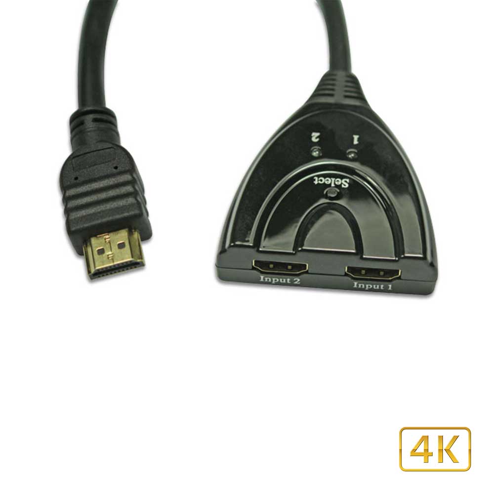 4K 3D 2Port HDMI Switch cable w/1 output