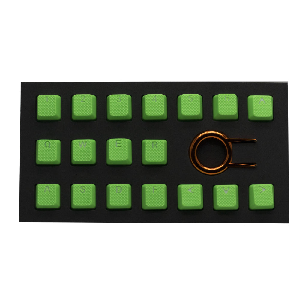 Rubber Keycap Set (18) - Neon Green
