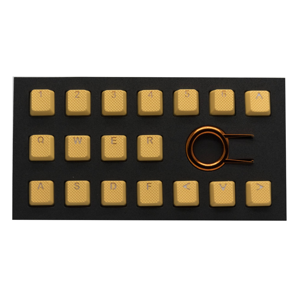 Rubber Keycap Set (18) - Neon Orange