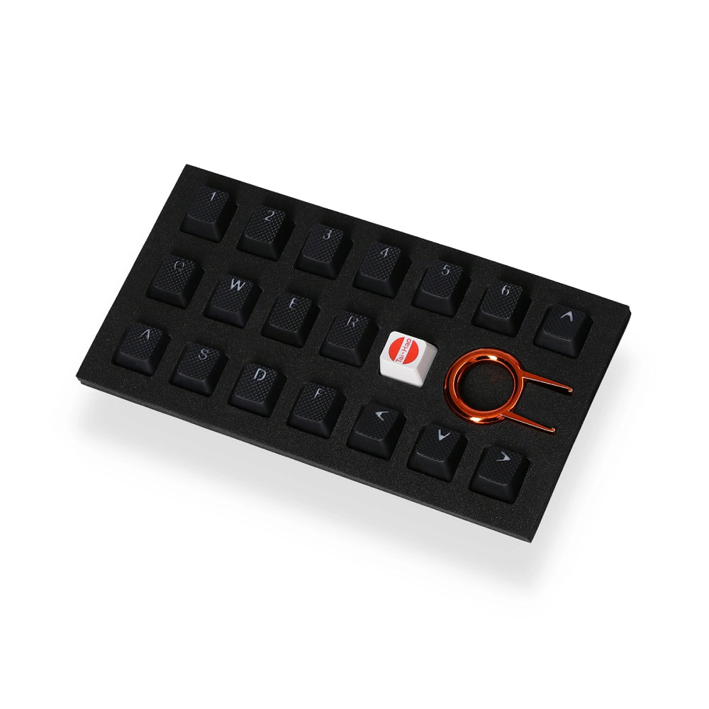 Rubber Keycap set - Black - 18 pcs