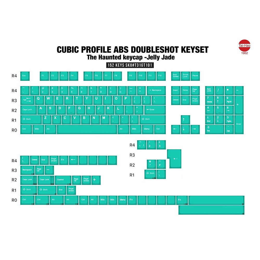 Jelly Jade ABS Translucent Keycap Set