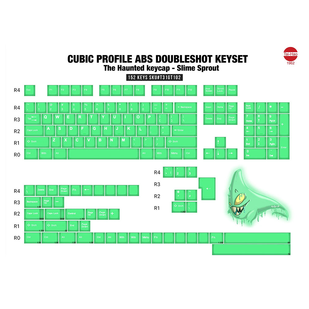 Slime Sprout ABS Translucent Keycap set