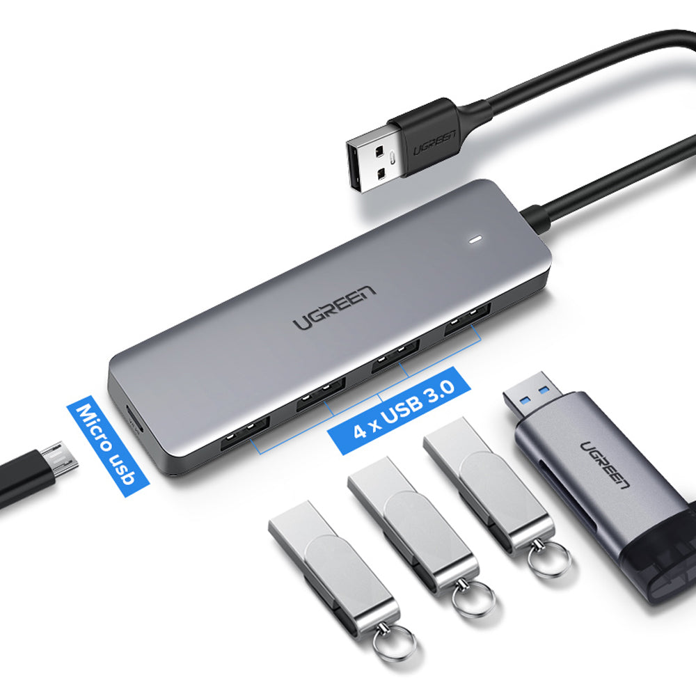 Hub USB A - 4 ports USB A et micro USB