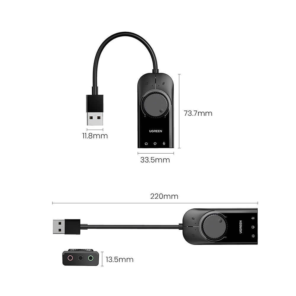 Adaptateur audio stéréo externe USB-A