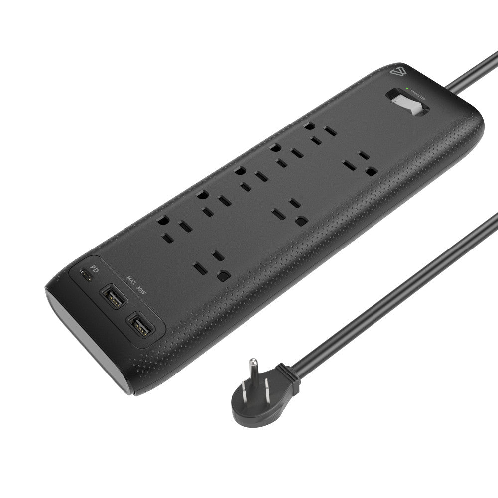 8-Outlet Surge Protector + USB charging