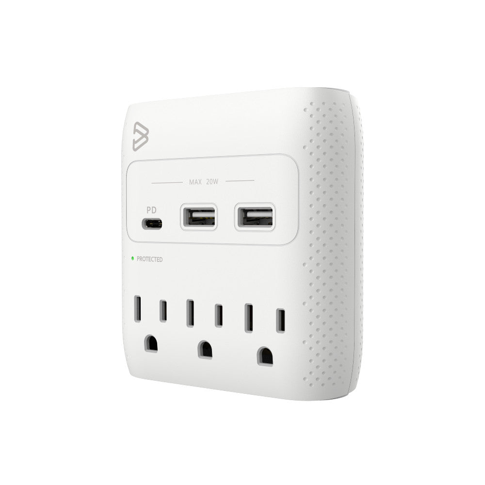 3-Outlet Surge Protector + USB charging