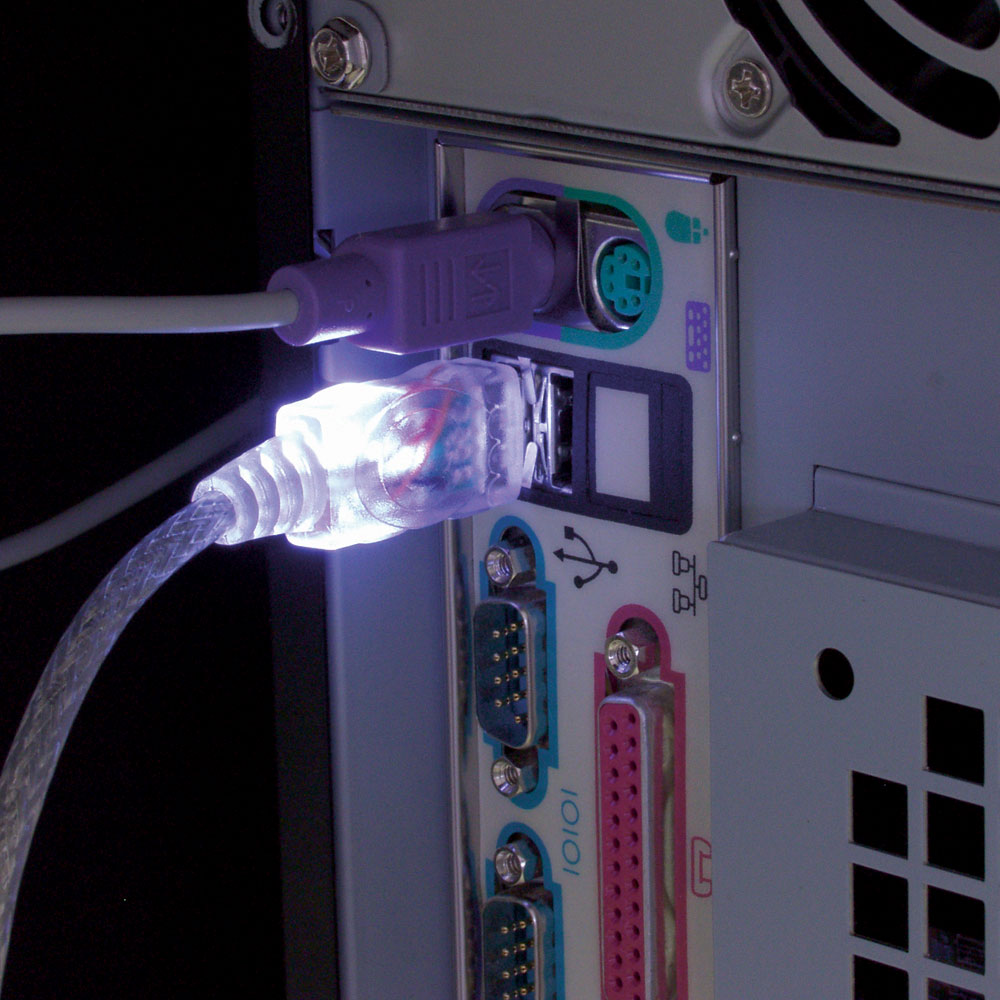 Câble LED USB 2.0 AA M/F - Blanc, 1,8 m