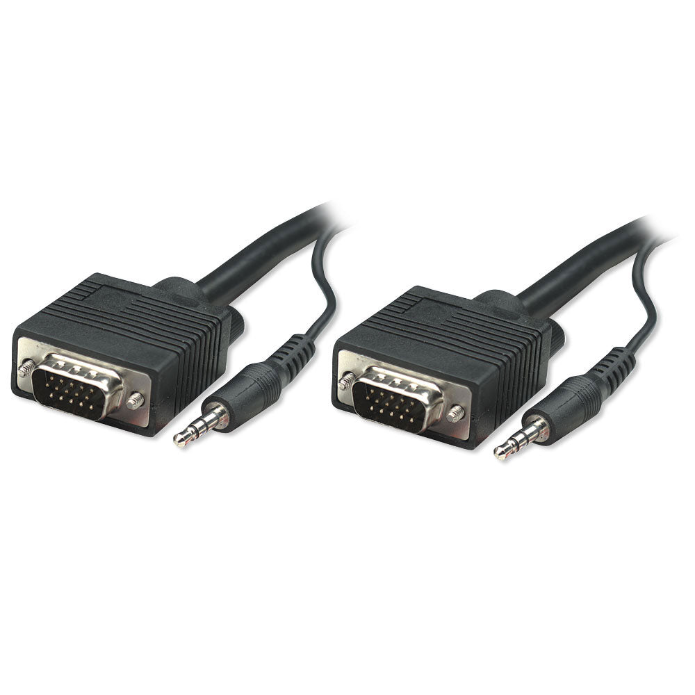 Câble SVGA MM avec audio - 6 pieds, noir