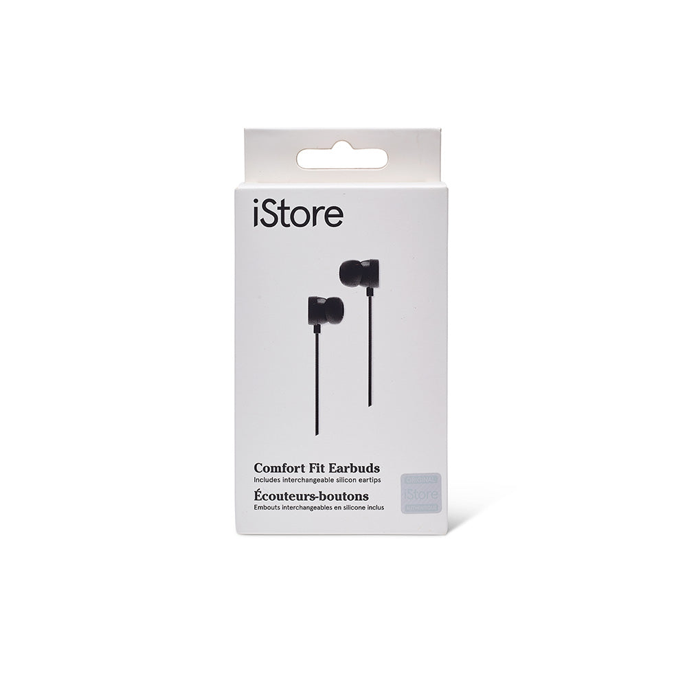 Comfort Fit Earbuds, Matte Black