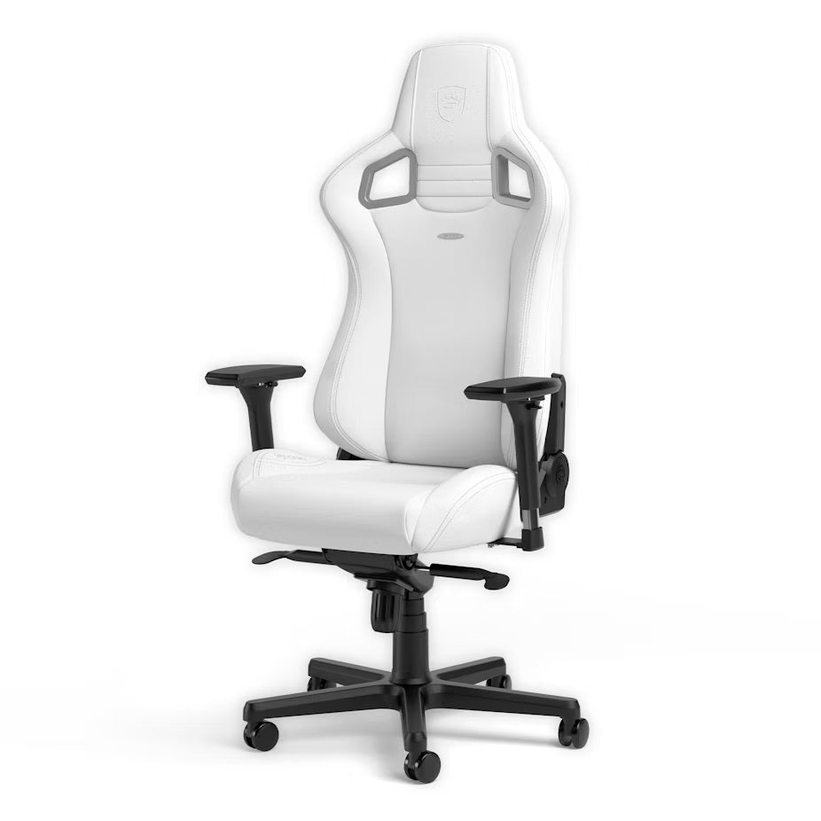 EPIC Gaming Chair - White Edition - High-Tech Faux Vegan Leather