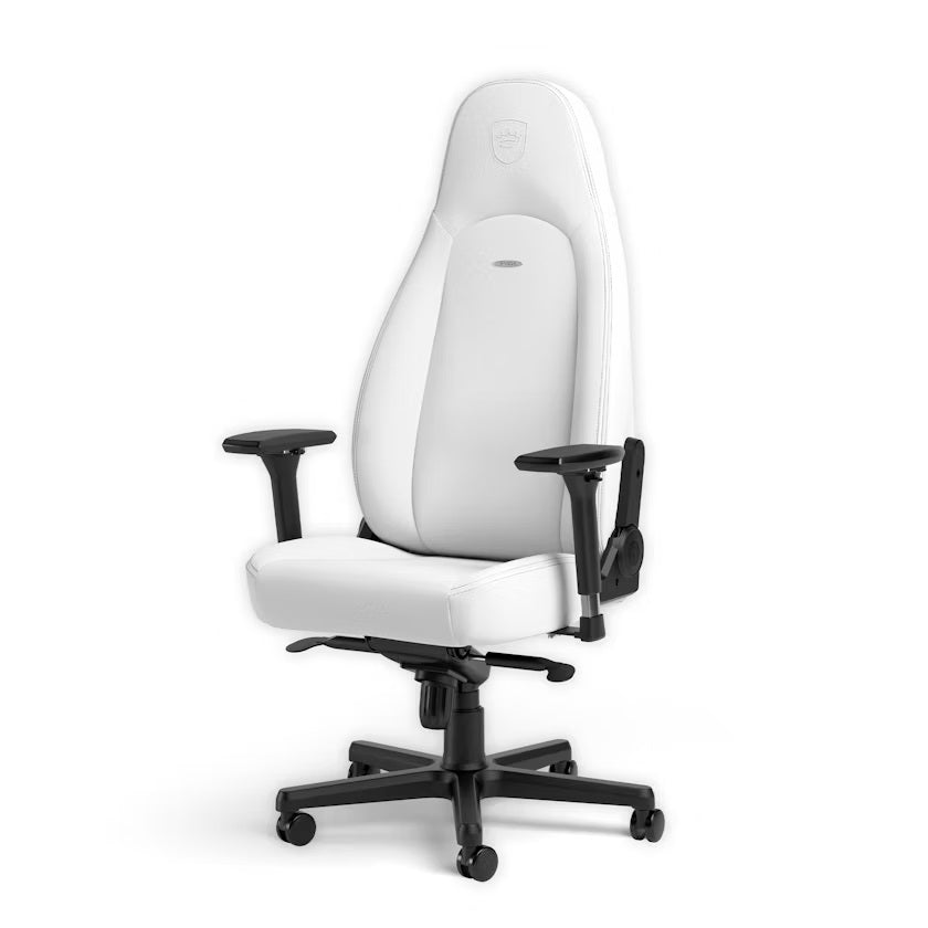 ICON Gaming Chair - White Edition - High-Tech Faux Vegan Leather