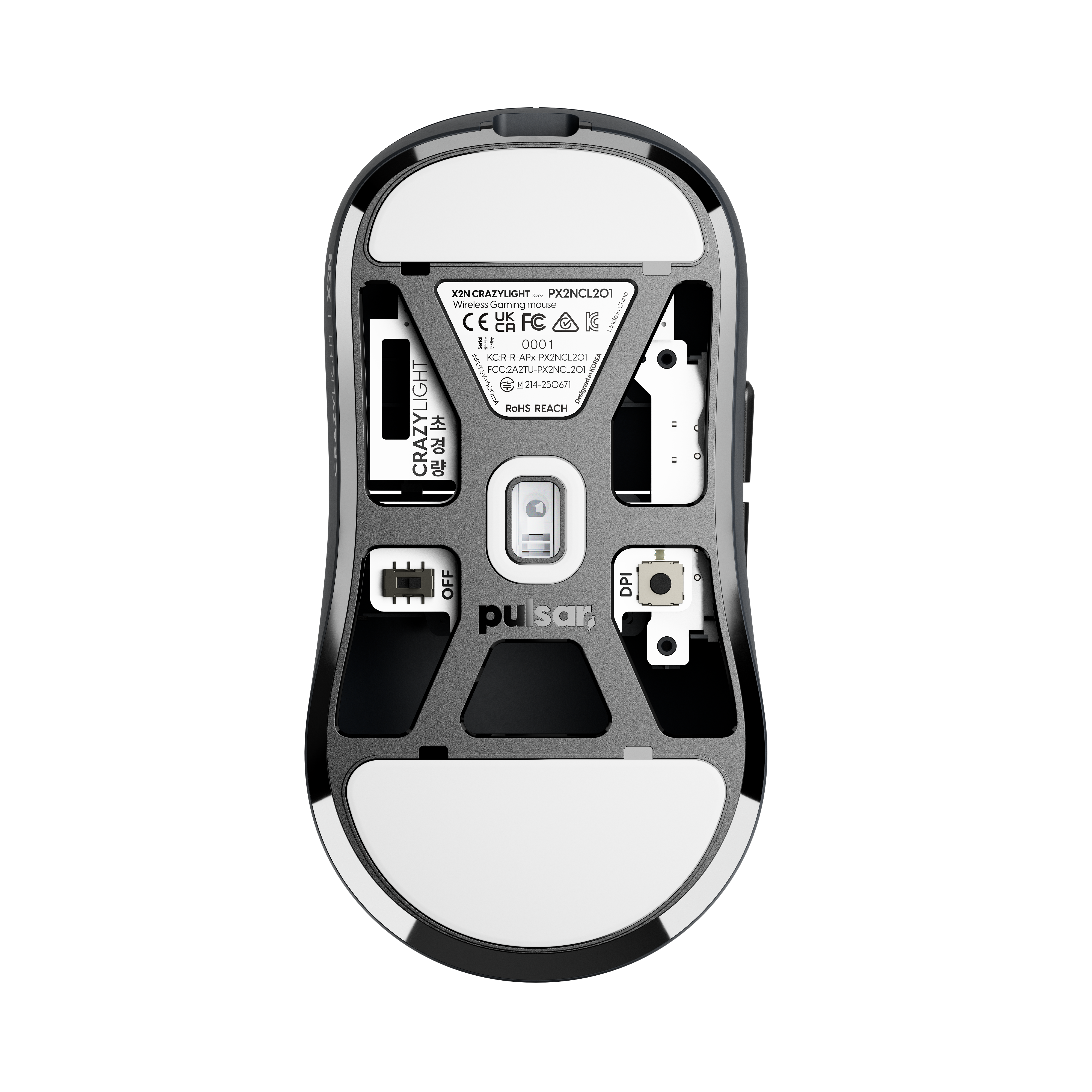 Pulsar X2N CrazyLight Medium Jet Black