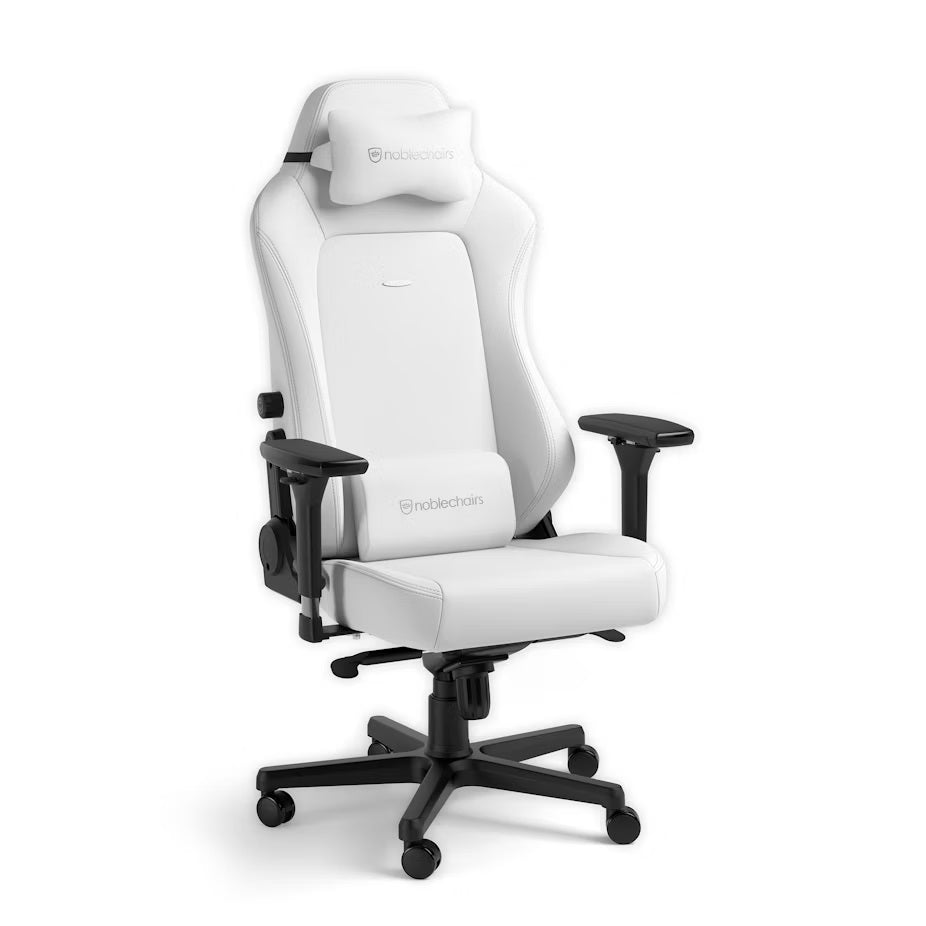 HERO Gaming Chair - White Edition - High-Tech Faux Vegan Leather