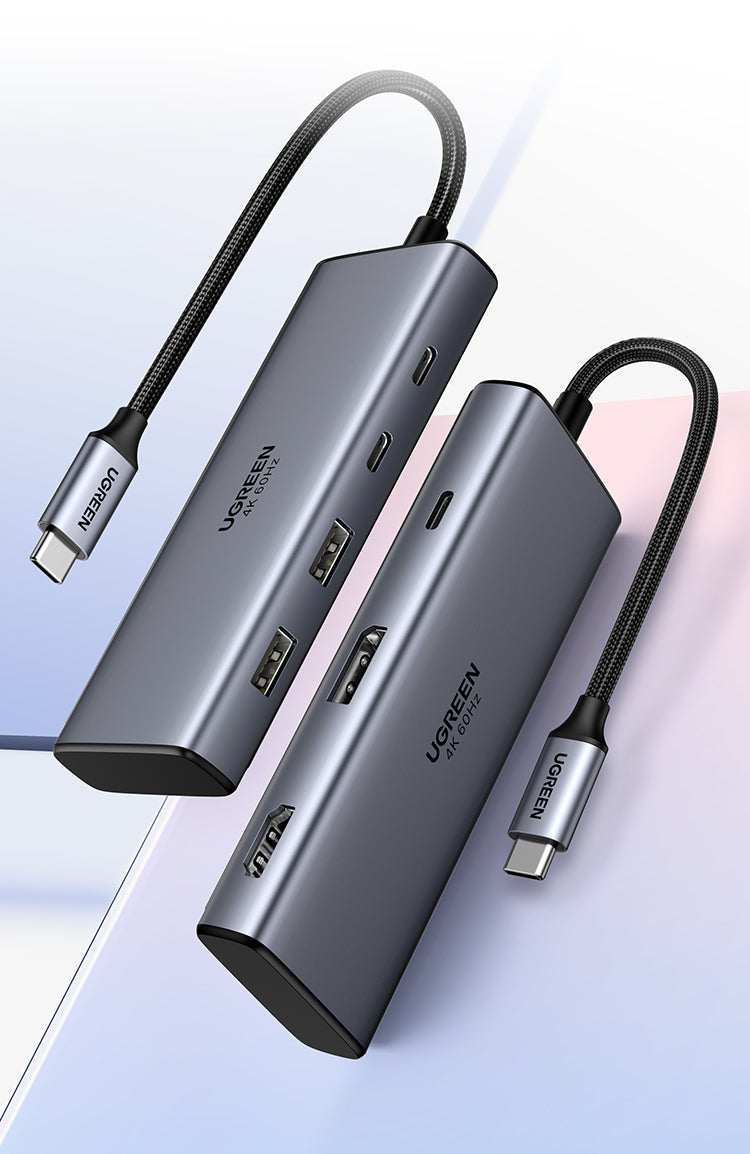 Station d'accueil USB C - 2 ports HDMI (4K à 60 Hz) / 2 ports USB-A 3.2+2 / 2 ports USB-C 3.2+PD (100 W)