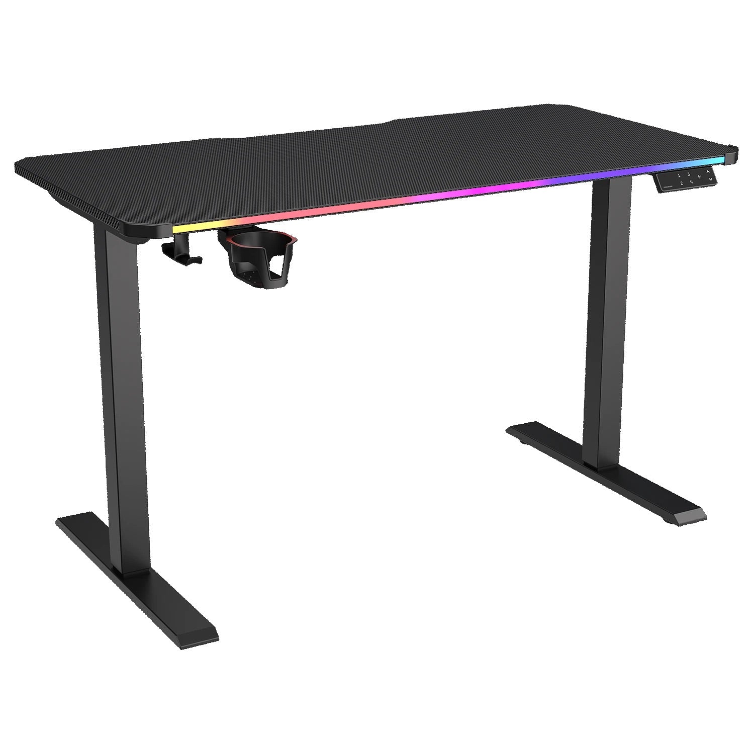 E-Ares 120 - Bureau de gaming RGB à hauteur réglable