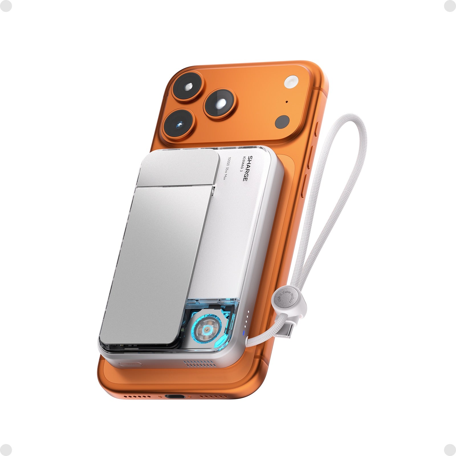 ICEMAG3 - 25W 10000 mAh Power bank - White