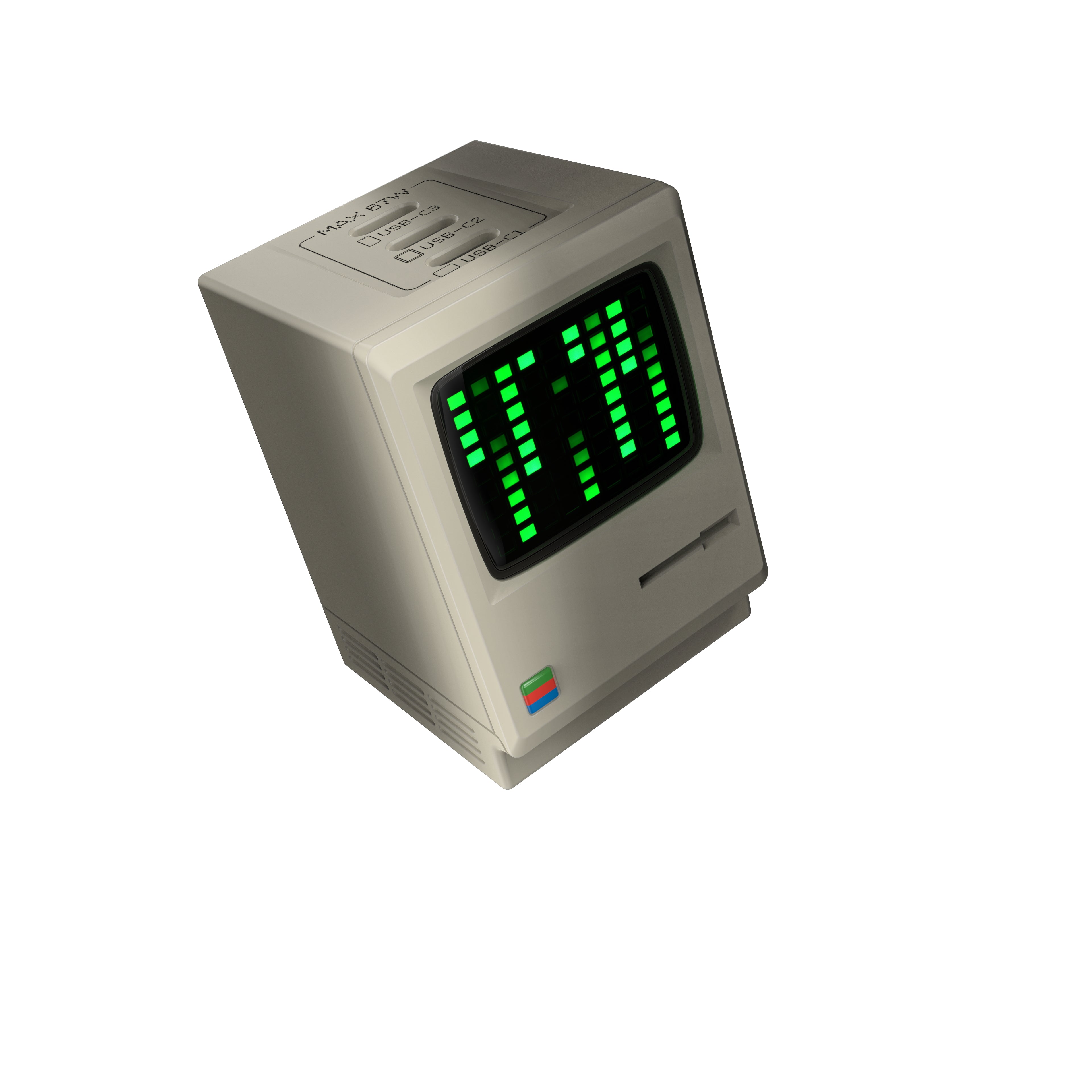 Retro Charger - 67W GaN - Real-time power display - 3 USBC