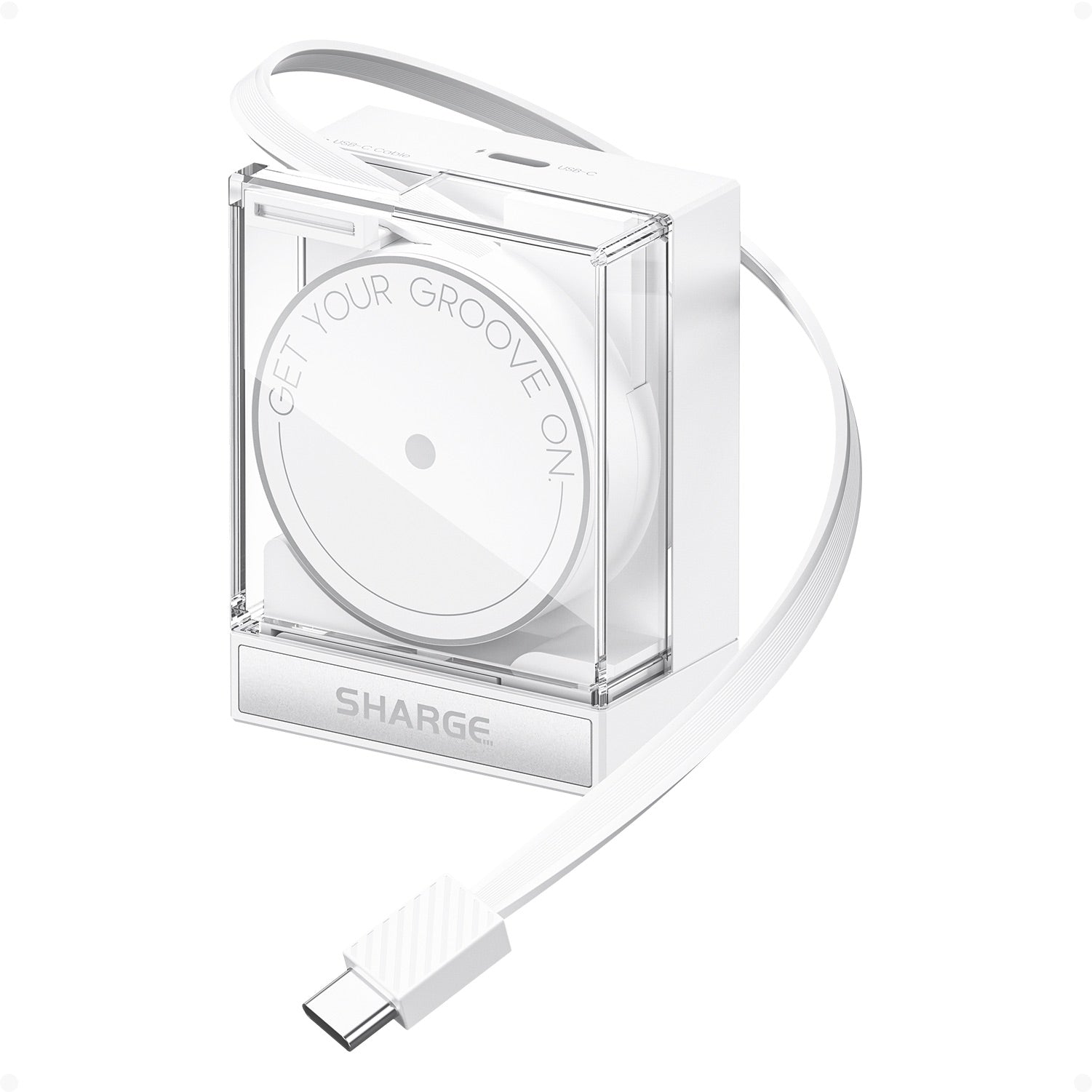 Retractable Cable Charger - 65W - 1 USBC - White