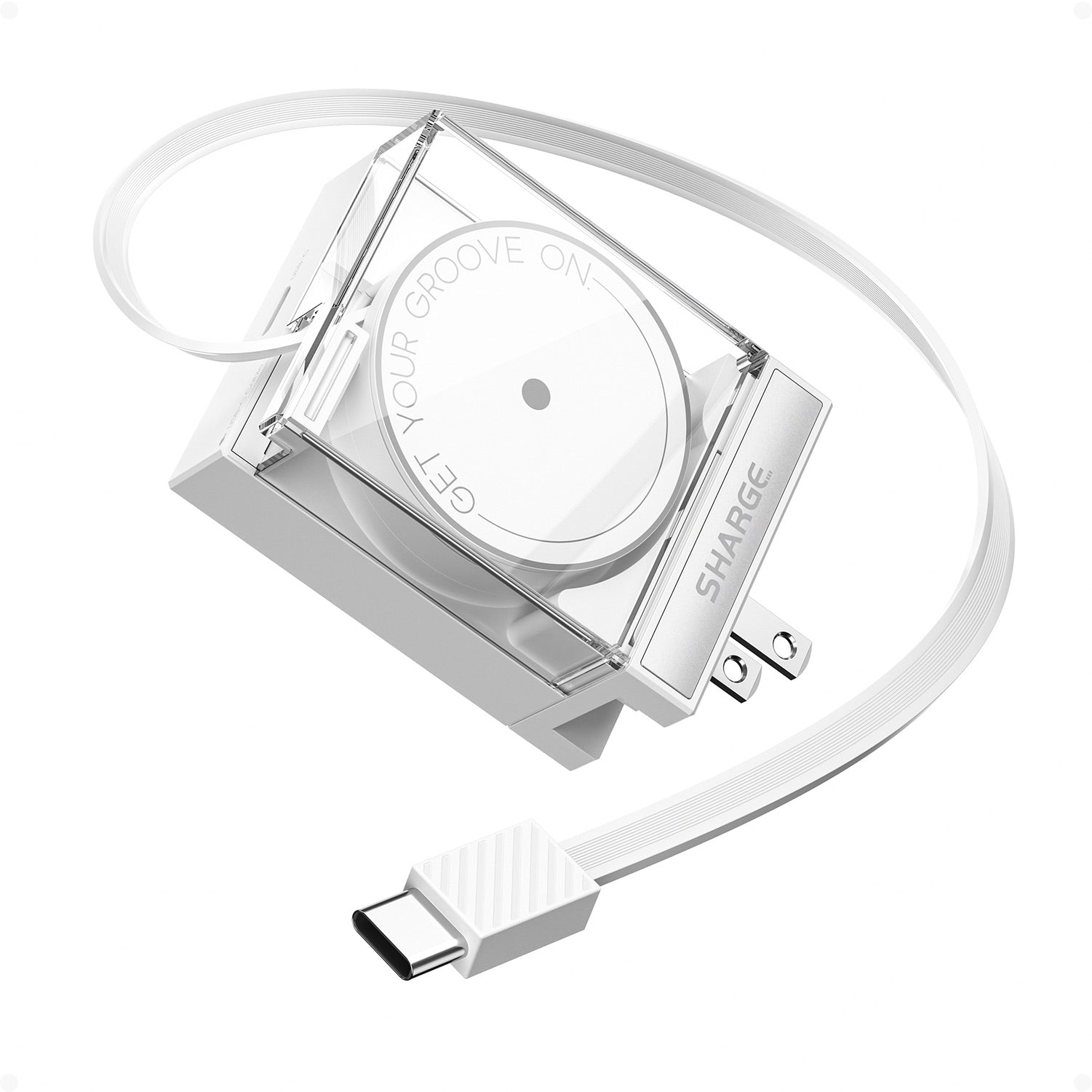 Retractable Cable Charger - 65W - 1 USBC - White
