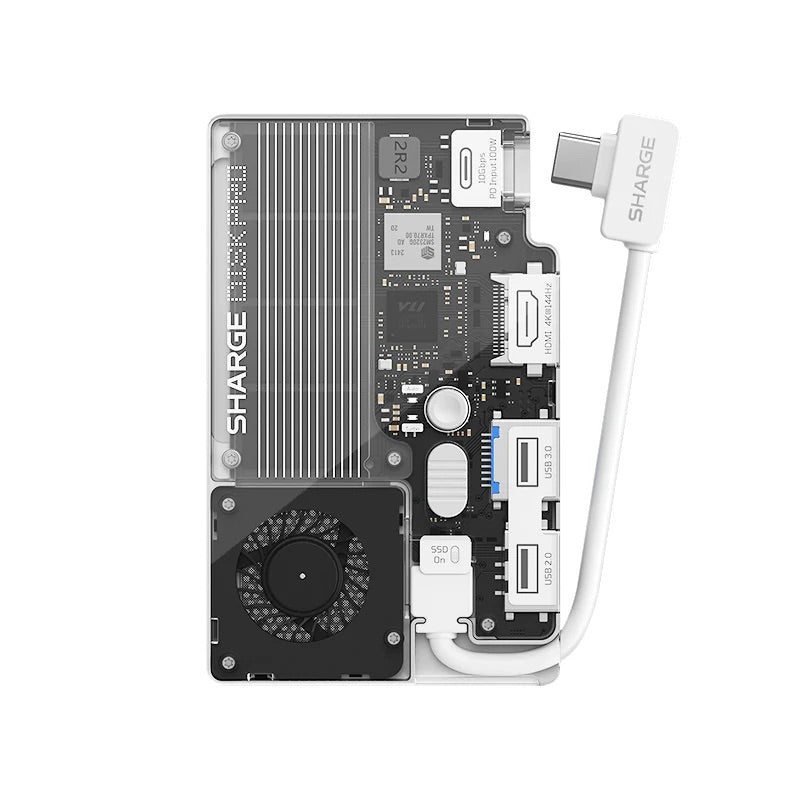 Disk Pro - 1TB Premium and Slim SSD +HUB 2 in 1 - White