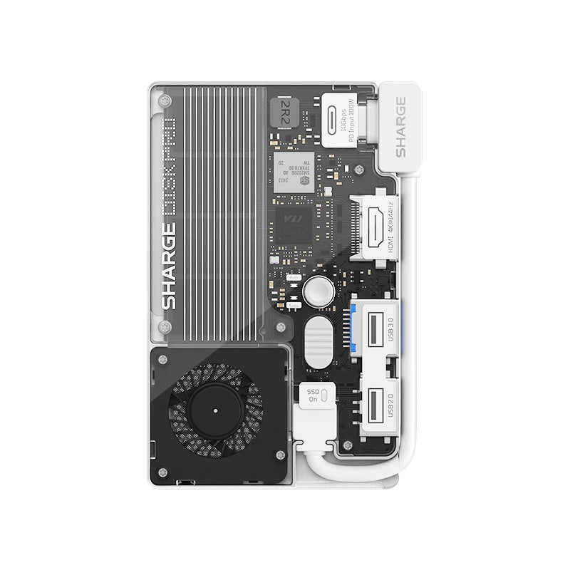 Disk Pro - 1TB Premium and Slim SSD +HUB 2 in 1 - White
