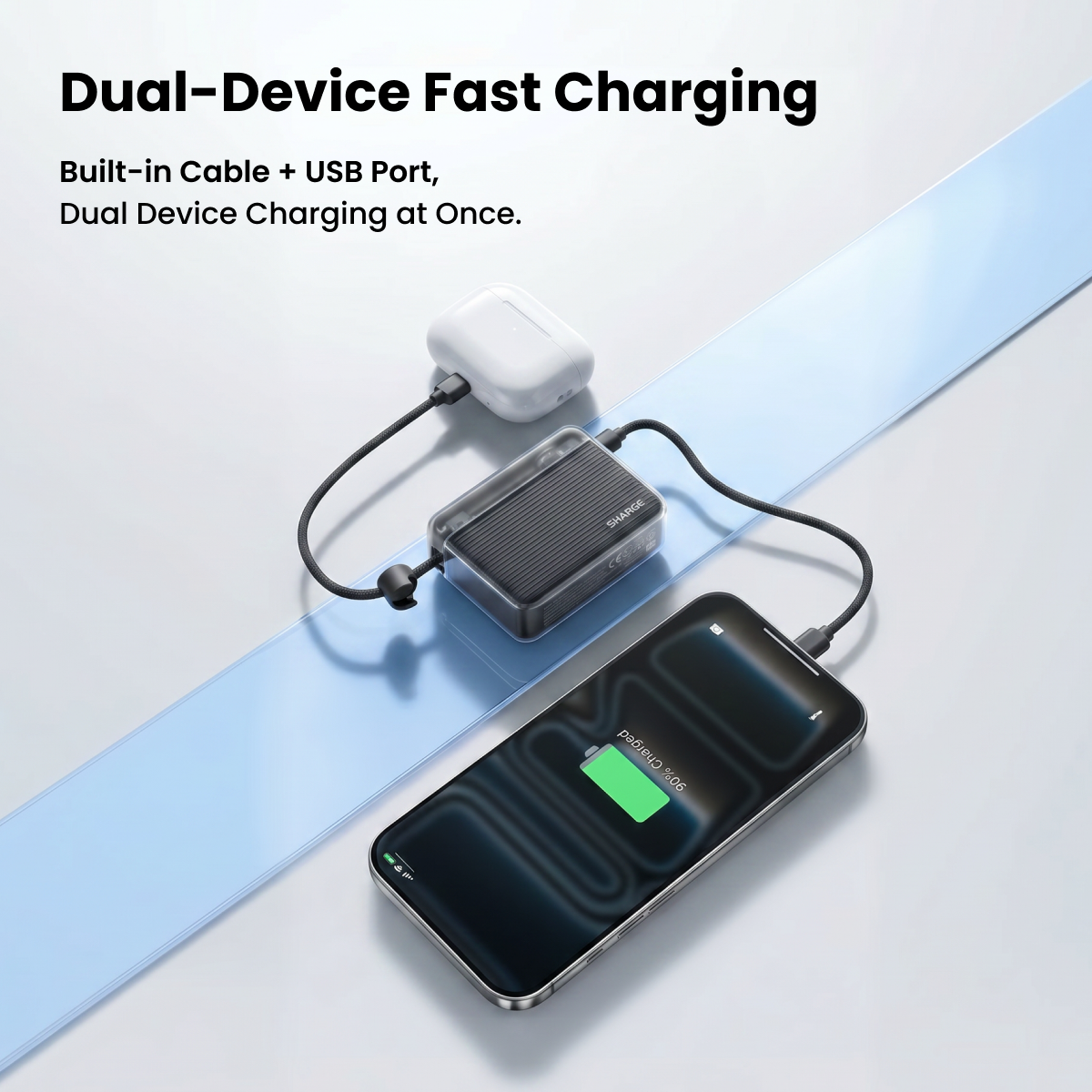Flow go - Batterie externe 10000mAh - Bleu