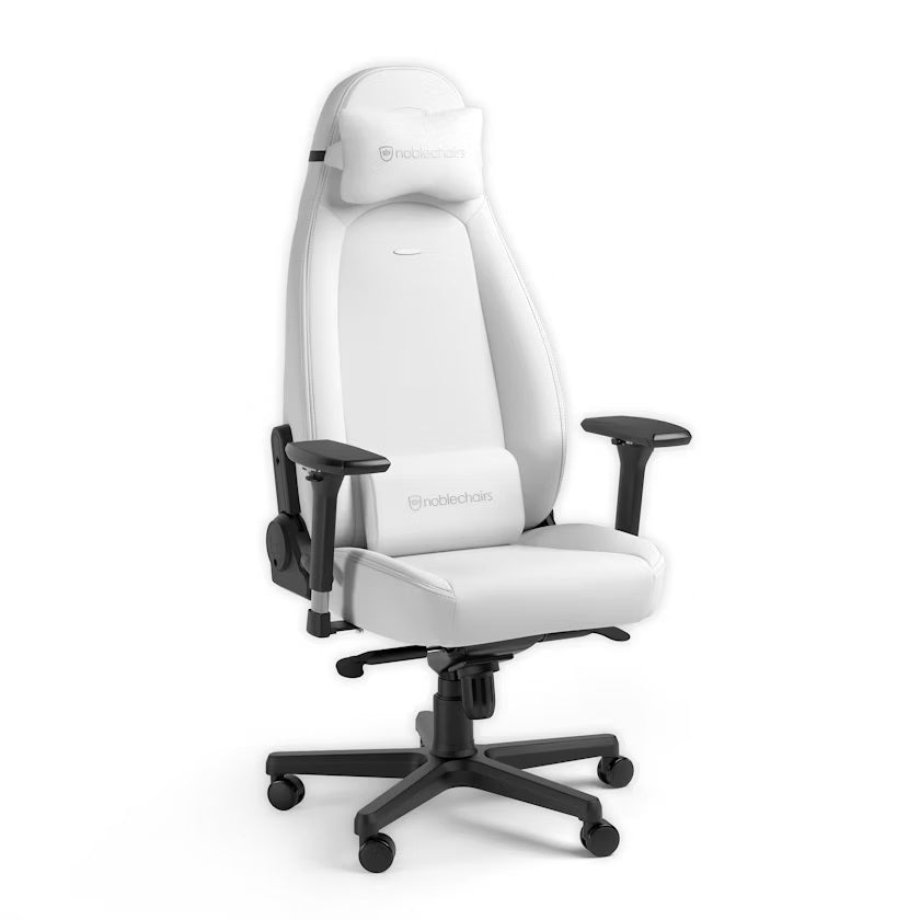 ICON Gaming Chair - White Edition - High-Tech Faux Vegan Leather