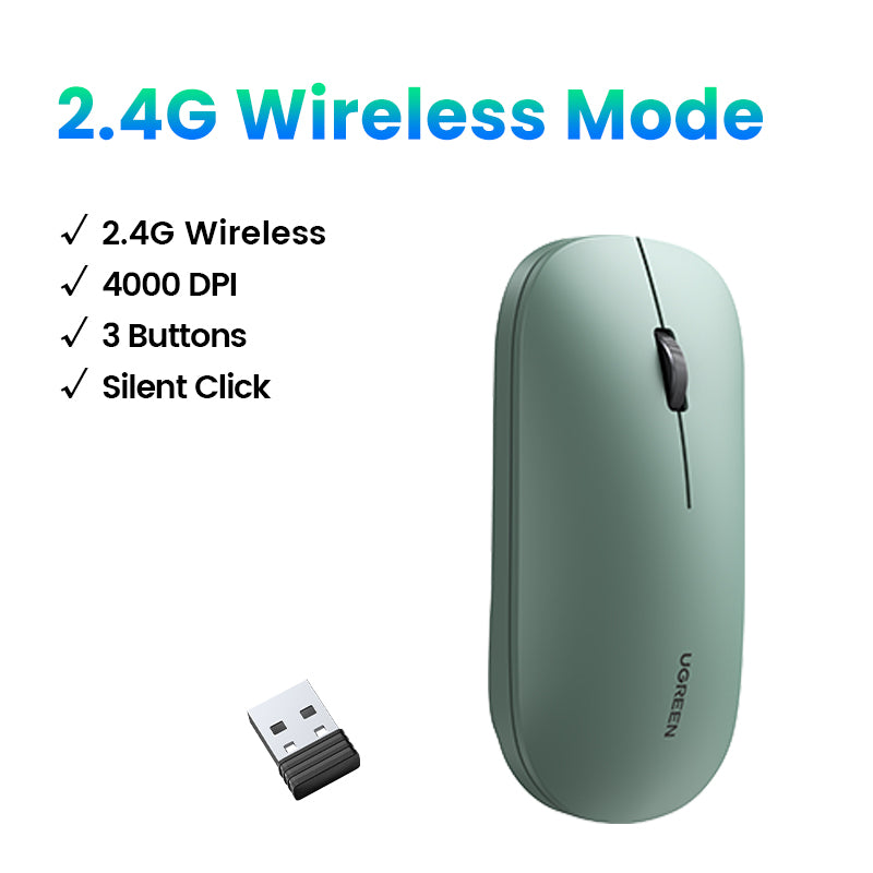 Portable Wireless Mouse - Green