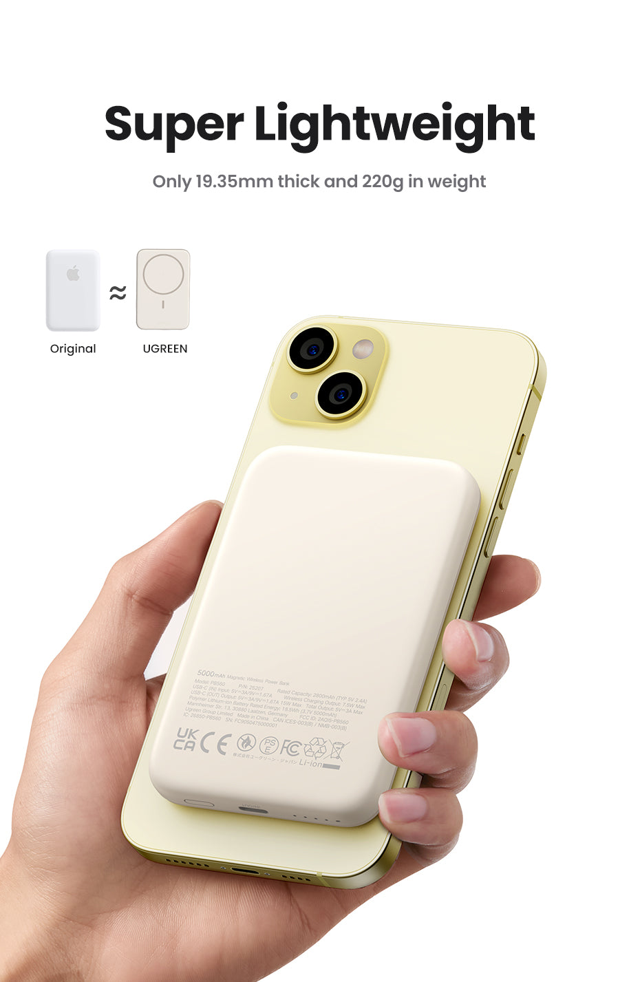 10000mAh Mini Magnetic Wireless 20W Power Bank