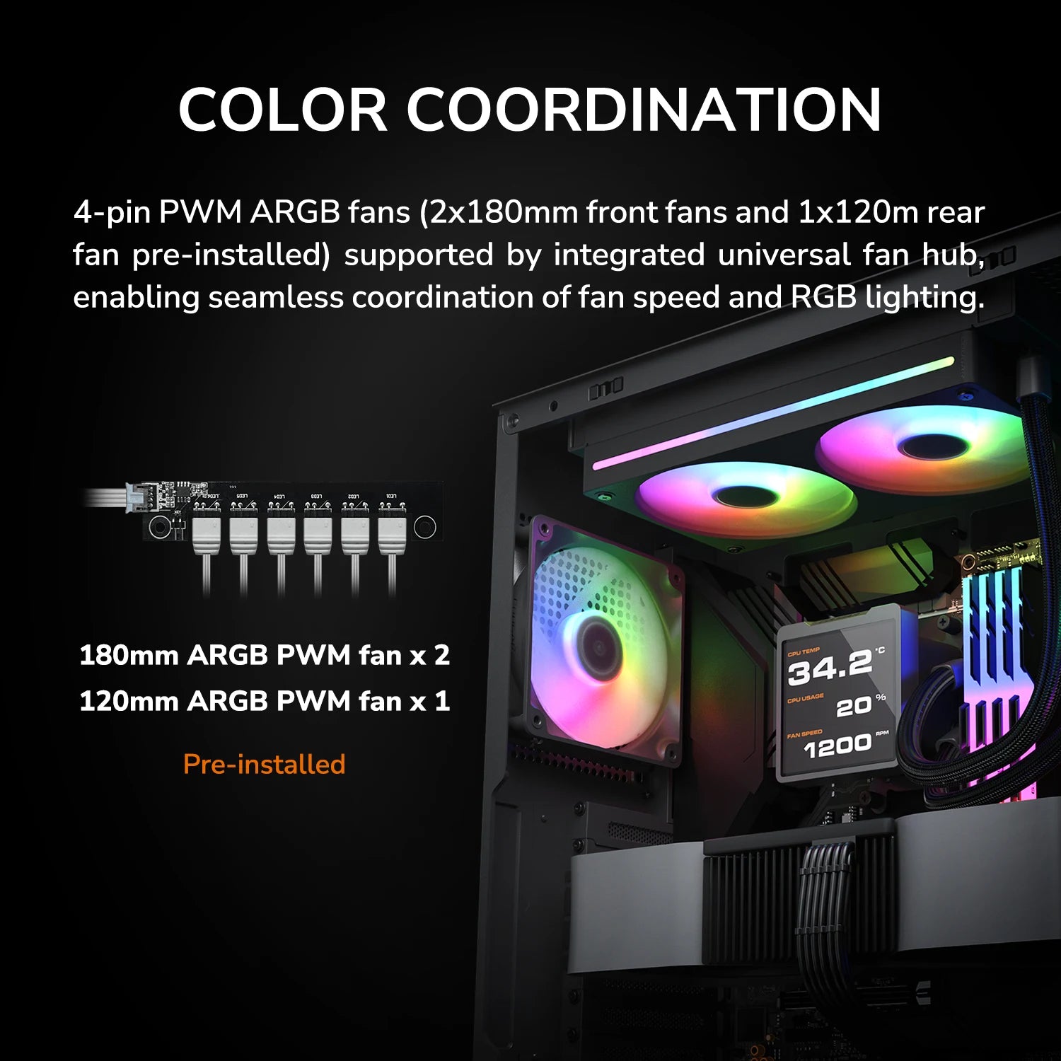 Boîtier PC AIRFACE 180 Blanc