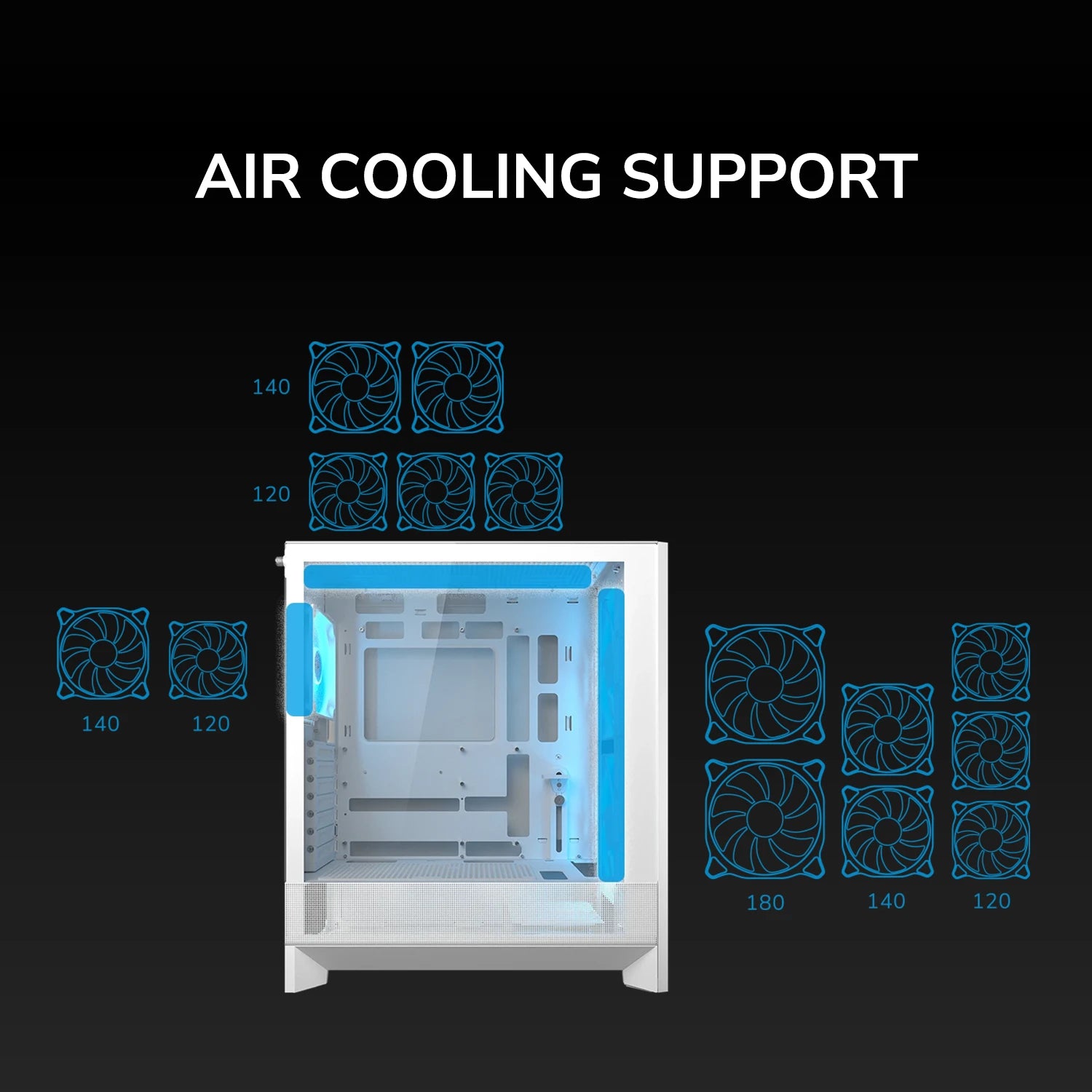 Boîtier PC AIRFACE 180 Blanc