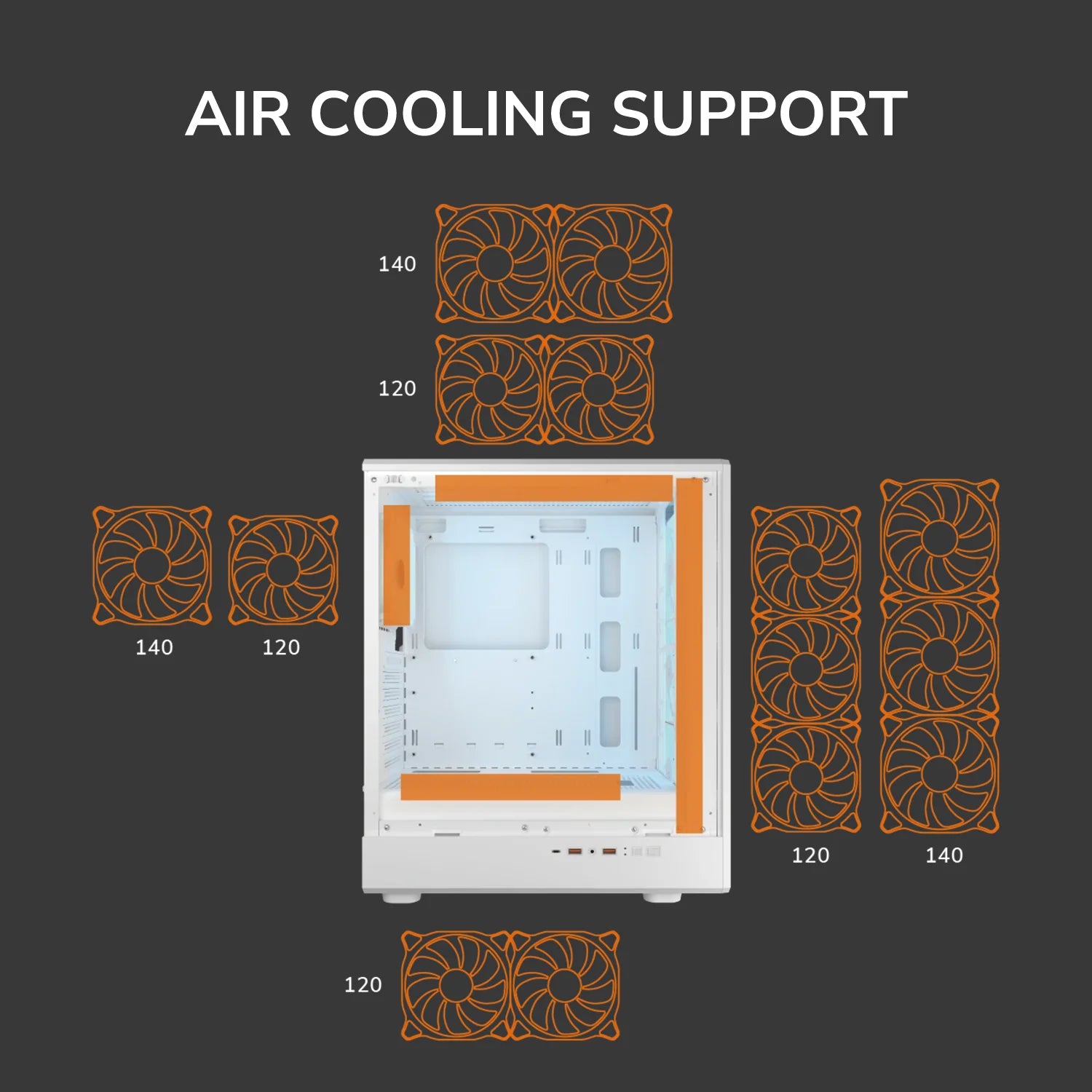 Airface Pure Pro - White - PC Case
