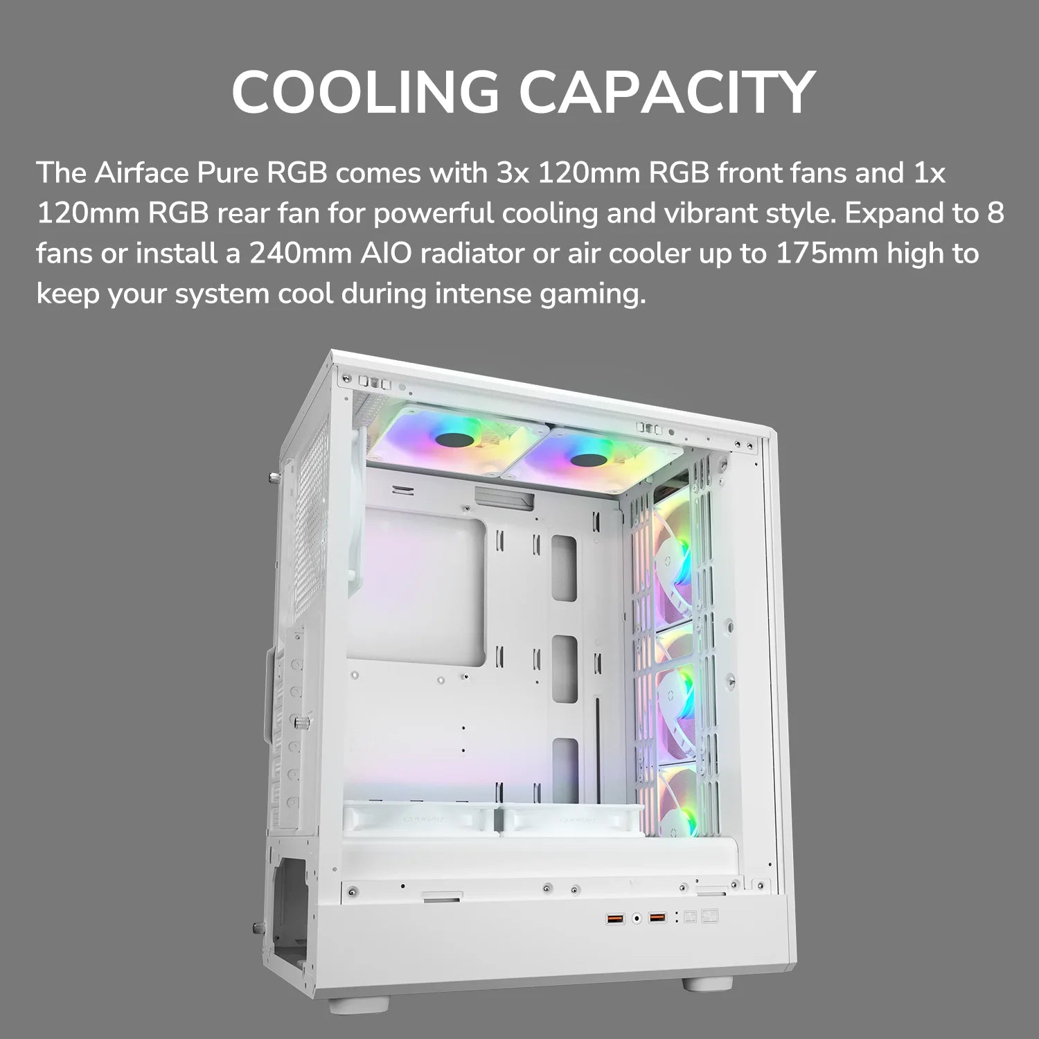 Airface Pure RGB - White - PC Case