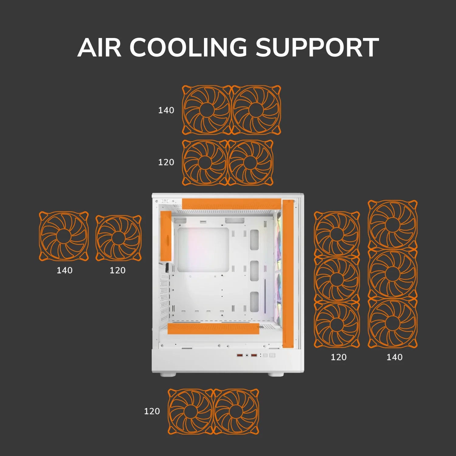 Airface Pure RGB - White - PC Case