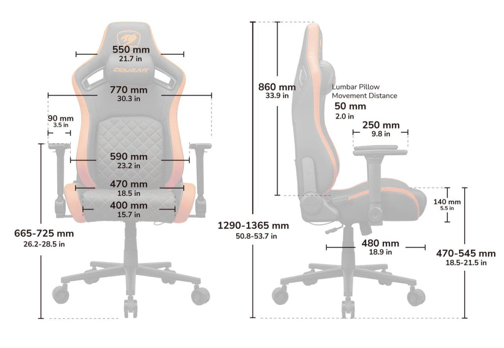 Defensor Gold - Hyper-Dura Leatherette - Gaming Chair