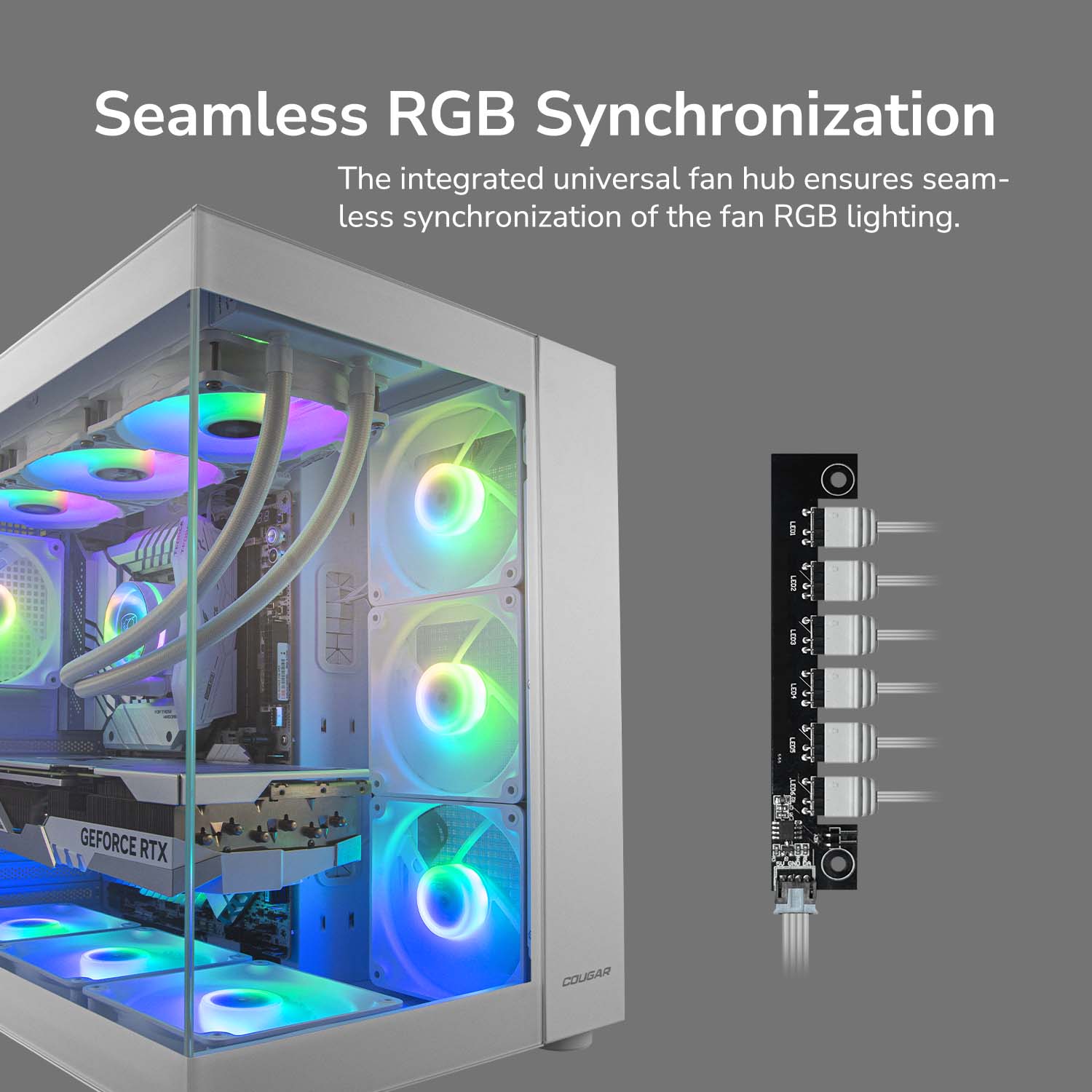 FV150 RGB CGR-5KA1W-RGB ホワイト PCケース COUGAR FV150 RGB White | パソコン工房【公式通販】