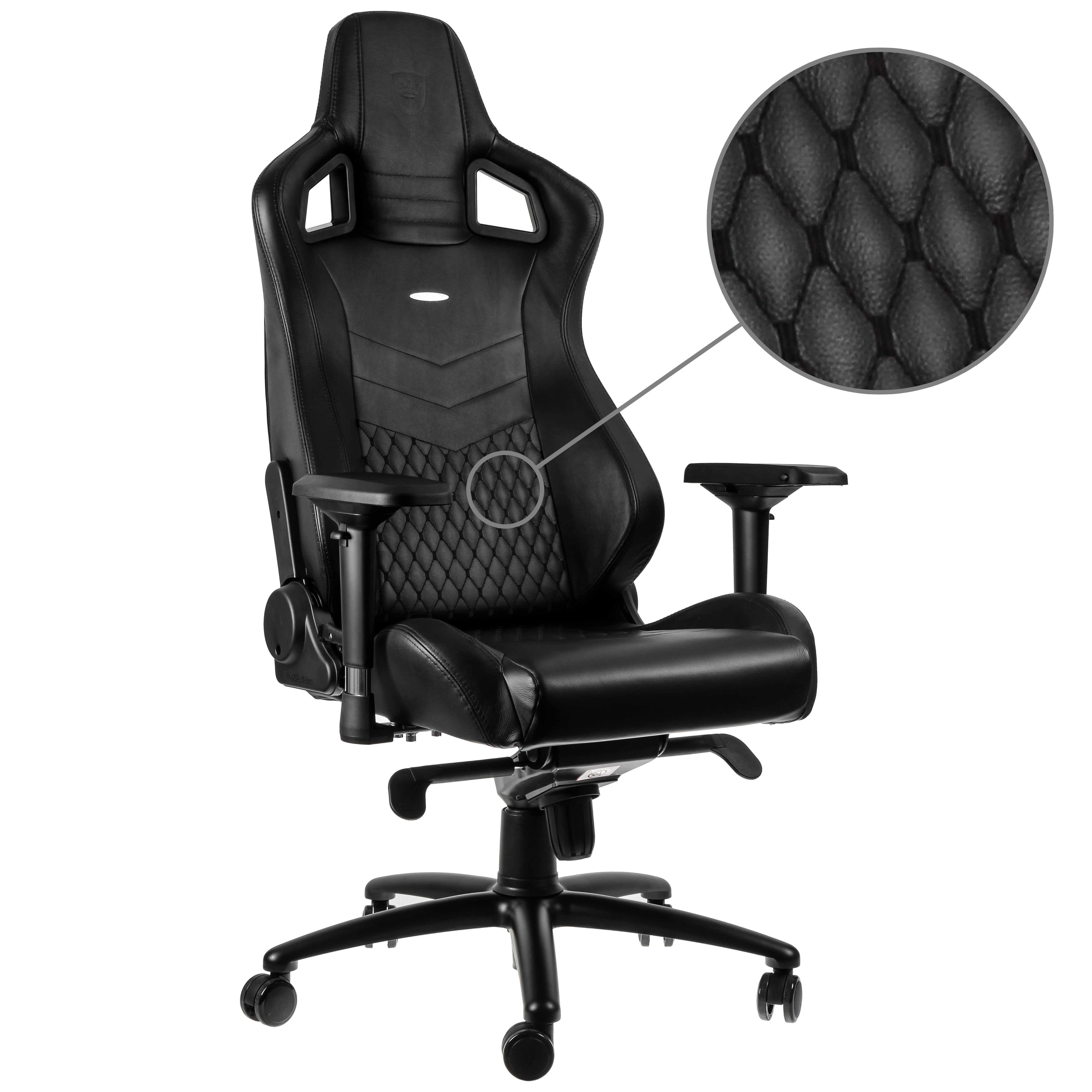 Chaise de jeu EPIC - noir - cuir véritable