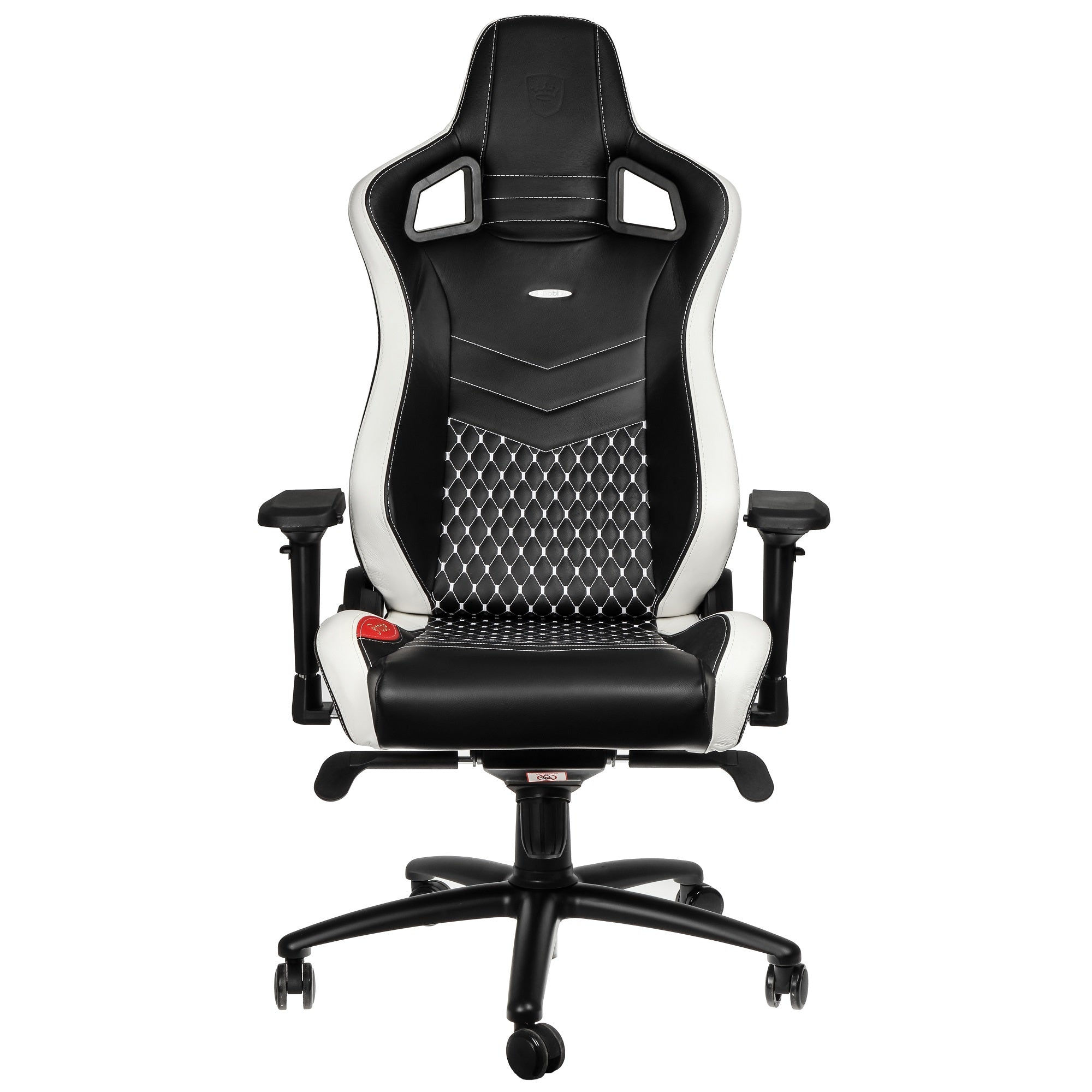 EPIC Gaming Chair - black/red/white - Real Leather