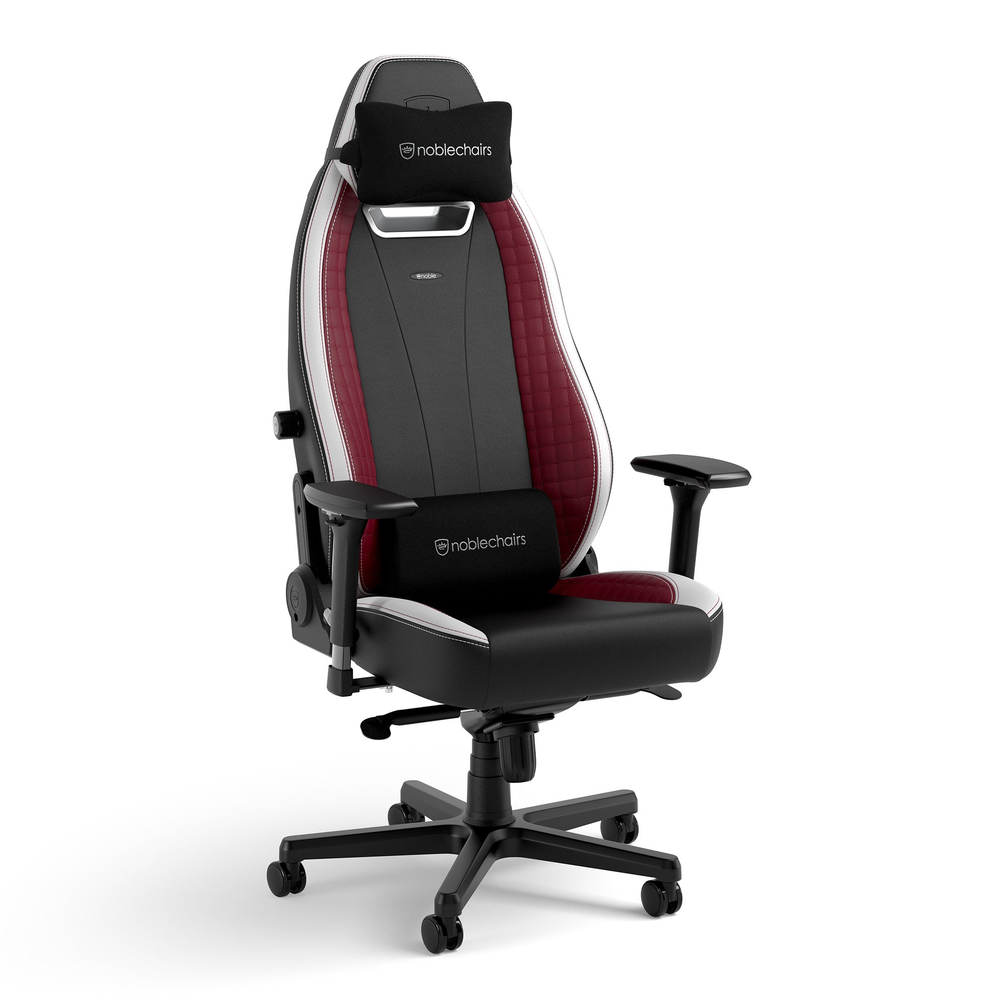 LEGEND Gaming Chair - Black/White/Red - High-Tech Faux Vegan Leather