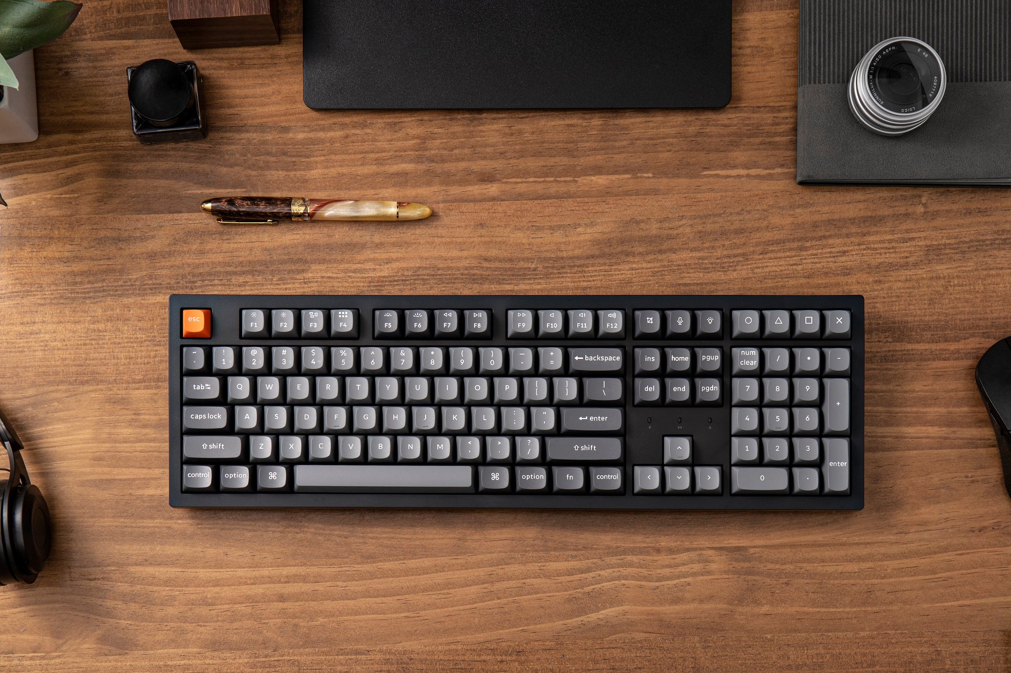 K10 Max - White LED -  Brown Switch