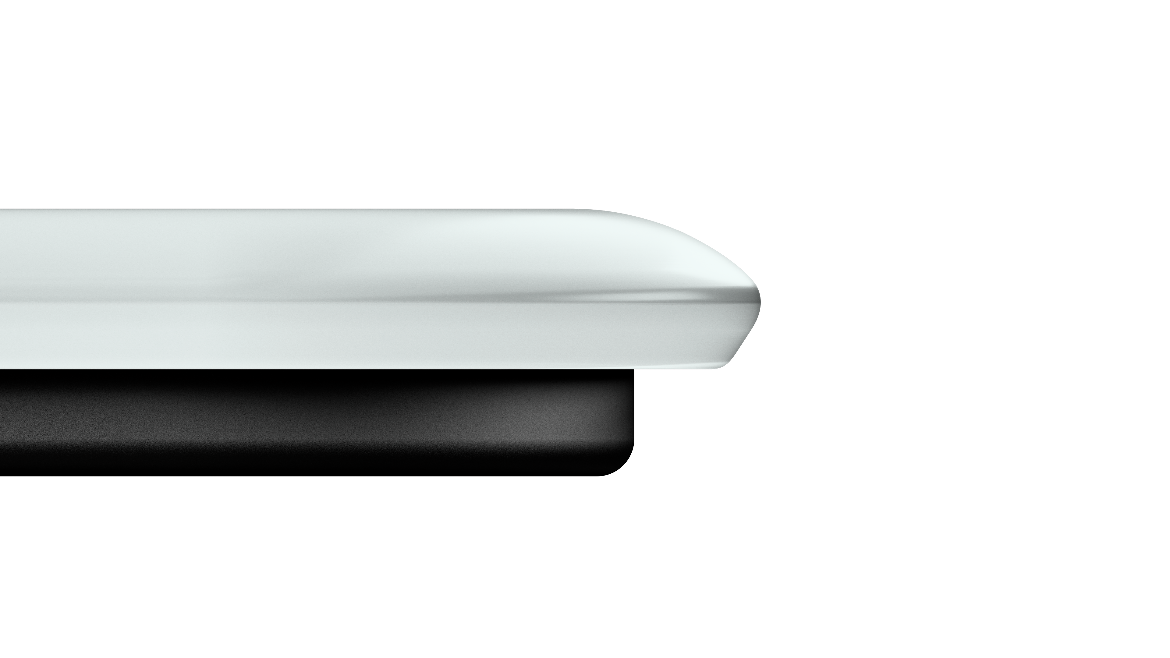 Tapis de souris en verre Superglide3 - Grand - Blanc