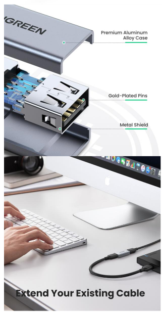 USB-A Female to USB-A  Fermale Adapter